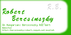 robert bercsinszky business card